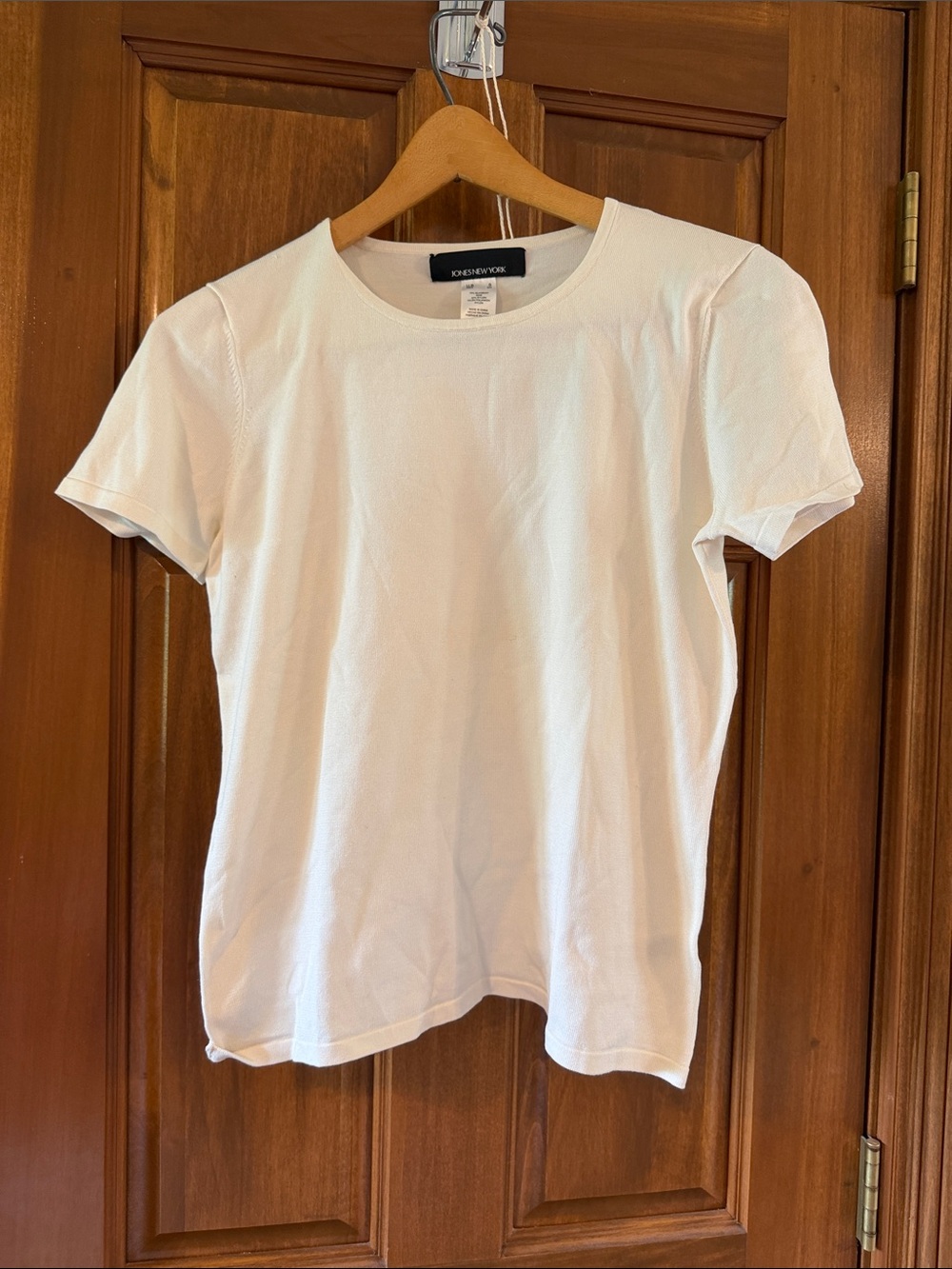 Karen Scott White Crewneck Short Sleeve Tee